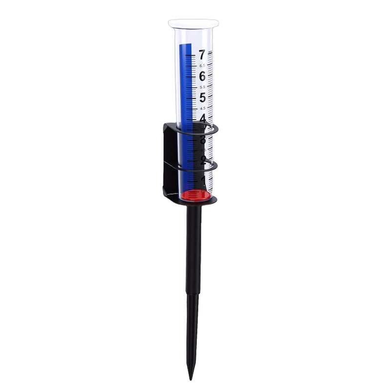 Large Number Rain Gauge Outdoor Decorative Rain Measure with Metal Stake 7 Inch PP Tube - Image 2