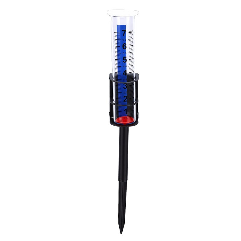 Large Number Rain Gauge Outdoor Decorative Rain Measure with Metal Stake 7 Inch PP Tube - Image 3