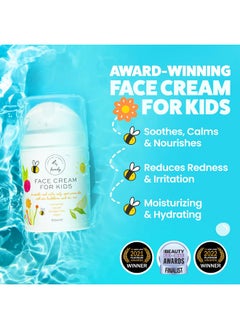 The Natural And Organic Family Award-Winning Kids Face Cream - Gentle & Calming Moisturizer with Natural Ingredients for Sensitive & All Skin Types - Fragrance-Free  - Image 2
