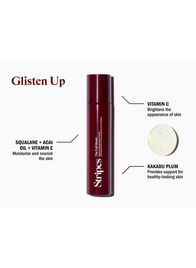 STRIPES - By Naomi Wattsthe Full Montya Brightening And Hydrating Body Oil With Squalane & Vitamin C Provides Healthy Glow Hypoallergenic Hormone Free (3.7 Fl Oz) - Image 1