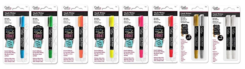 Chalk Decor Craft Decor Chalk Writer Bundles Pen for Writing Glass WindowsMirror Windshield bluegreenorangeyellowpinkredgoldsilver2white - Image 2
