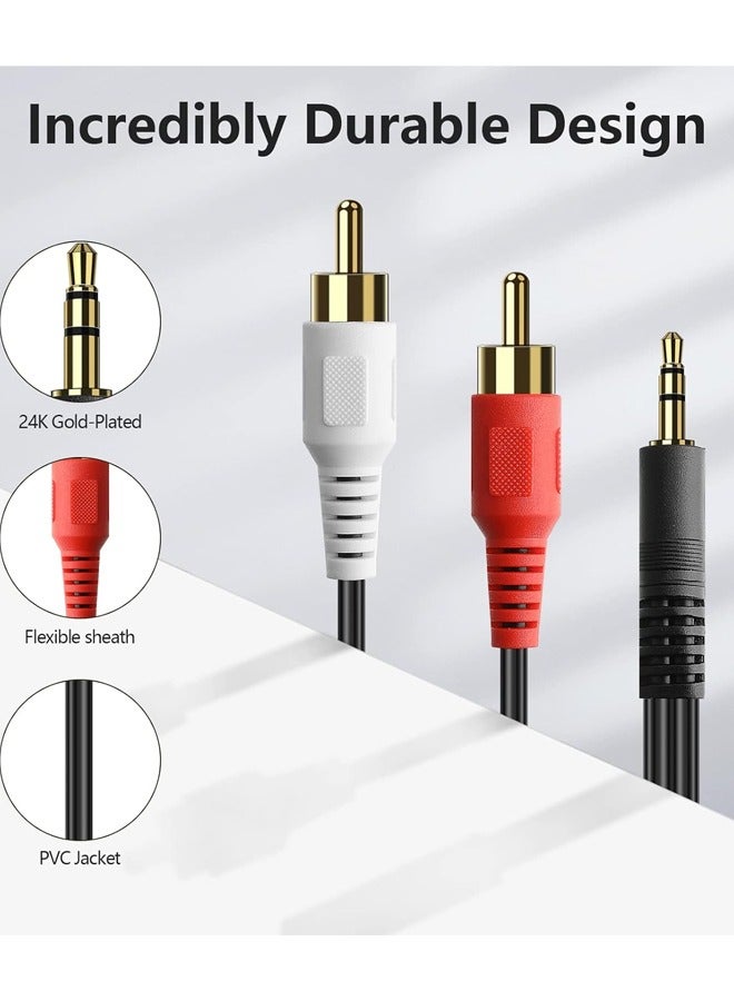 Taimi (Pack Of 4) 3.5mm Stereo Male to 2RCA Male Audio Cable 1.3 Meters - Image 5