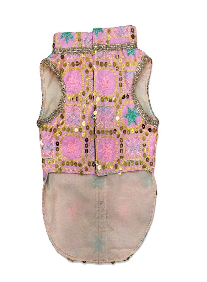 Pawsindia Traditional Desi Diva Sherwani for Dogs - Ethnic for Pets - Perfect for Indian Festivals, Weddings & Celebrations - Image 3