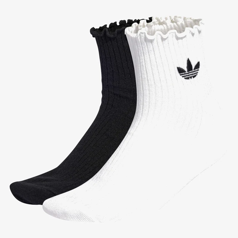 RUFFLE QUARTER SOCKS 2 PAIRS