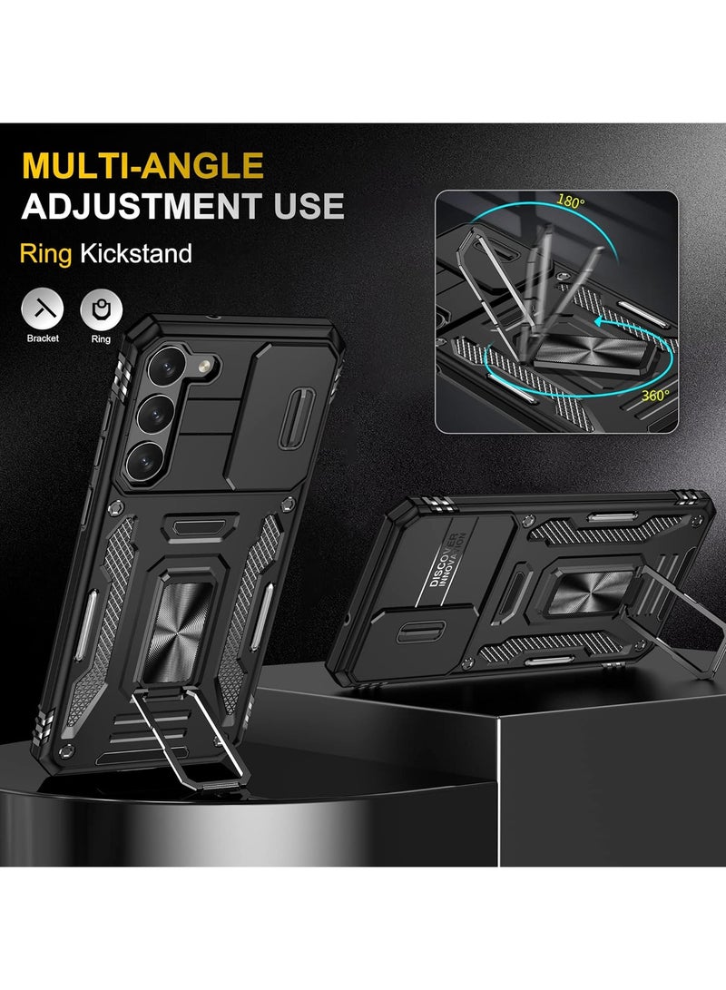 general Case Compatible with Samsung Galaxy S24 Case with Camera Cover, Military Grade Heavy Duty Shockproof, 360°Ring Kickstand Phone Case for Galaxy S24 - Image 2