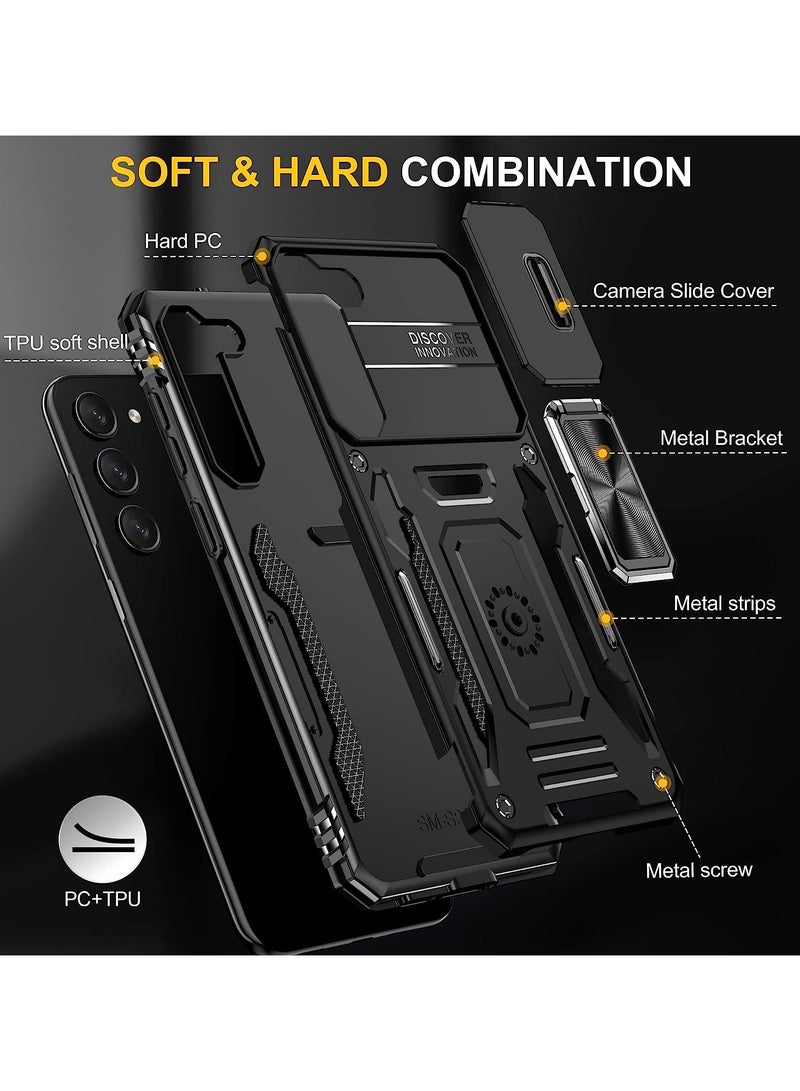 general Case Compatible with Samsung Galaxy S24 Case with Camera Cover, Military Grade Heavy Duty Shockproof, 360°Ring Kickstand Phone Case for Galaxy S24 - Image 5