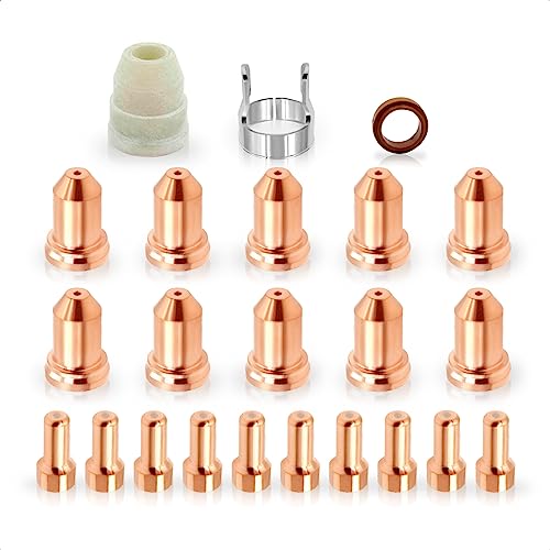 BDR 23PK 52558 Electrode 51311P1.0 1.0mm 0.039'' Tip Swirl Ring Shield Cap Standoff Fit PT-80 IPT-80 PTM-80 Plasma Cutting Torch - Image 1