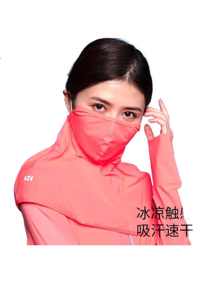 Hoii Sun Protection Face Mask Ice Silk Breathable Anti-Dust Mask Neck Gaiter For Driving Red F - Image 2