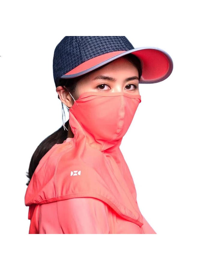 Hoii Sun Protection Face Mask Ice Silk Breathable Anti-Dust Mask Neck Gaiter For Driving Red F - Image 3