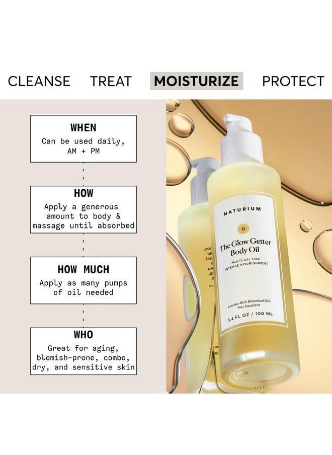 NATURIUM Naturium The Glow Getter Body Oil, Multi-Oil for Intense Nourishment, Hydrating & Moisturizing Formula, Vegan & Cruelty-Free, 3.4 oz  - Image 2