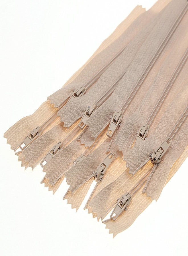SHUNLI #3 Beige Zippers for Sewing - Bulk Nylon Coil Zipper Close End Zippers - Zipper Repair Replacement for Tailor Sewing Crafts Bags - 9 Inch 30PCS - Image 1