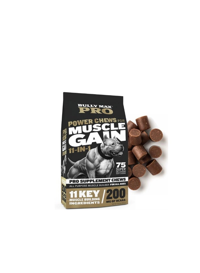 BullyMax Pro Series 11 in 1 Muscle Gain Chew - 75pcs - 300g