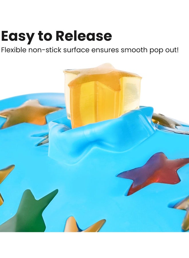 2PCS Star Silicone Candy Mold, 120 Cavity Mold for Chocolate Gummy Ice Cubes with 2 droppers - Image 4