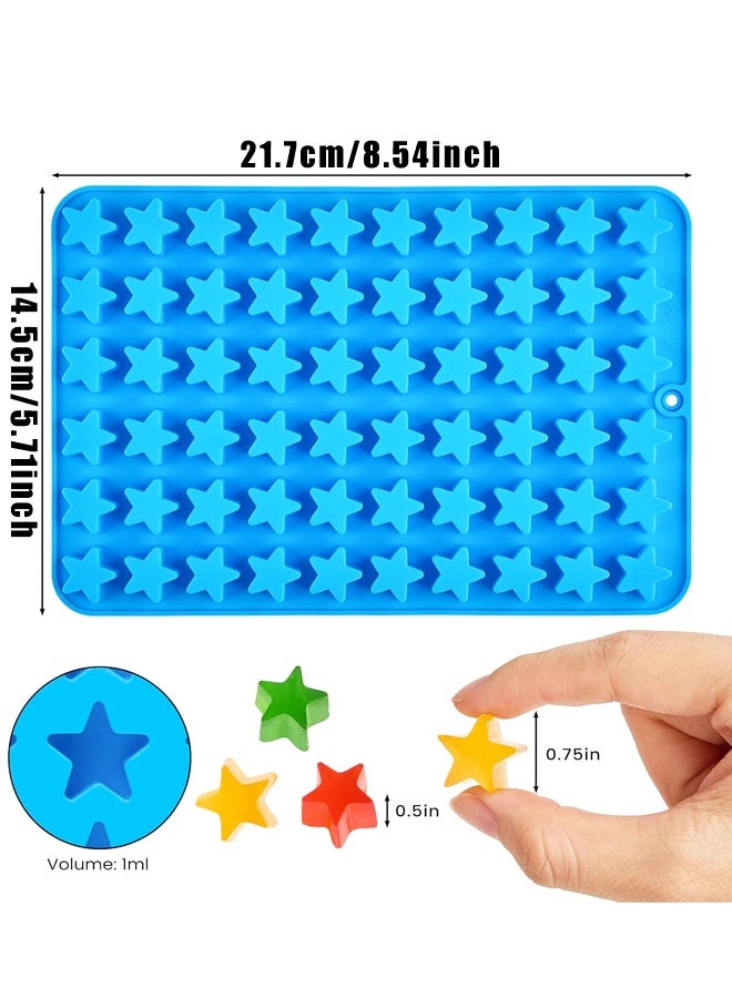 2PCS Star Silicone Candy Mold, 120 Cavity Mold for Chocolate Gummy Ice Cubes with 2 droppers - Image 2