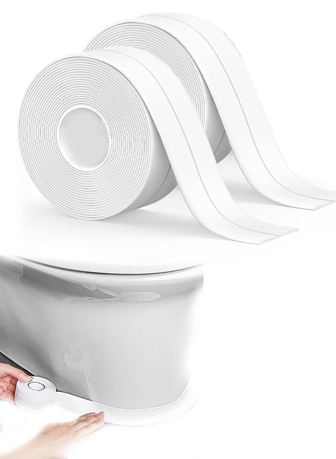 Caulk Tape Waterproof Self Adhesive, 3 Rolls Toilet Caulk Sealing Strip, Bathtub Caulking Sealant Tape for Kitchen, Bathroom, Countertop, Sink, Floor Wall Edge Protector - Image 1