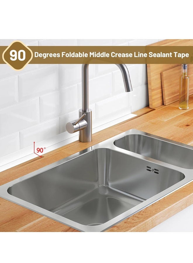 Caulk Tape Waterproof Self Adhesive, 3 Rolls Toilet Caulk Sealing Strip, Bathtub Caulking Sealant Tape for Kitchen, Bathroom, Countertop, Sink, Floor Wall Edge Protector - Image 3