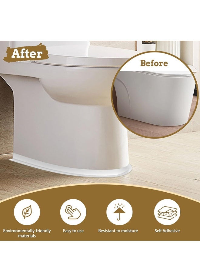 Caulk Tape Waterproof Self Adhesive, 3 Rolls Toilet Caulk Sealing Strip, Bathtub Caulking Sealant Tape for Kitchen, Bathroom, Countertop, Sink, Floor Wall Edge Protector - Image 2