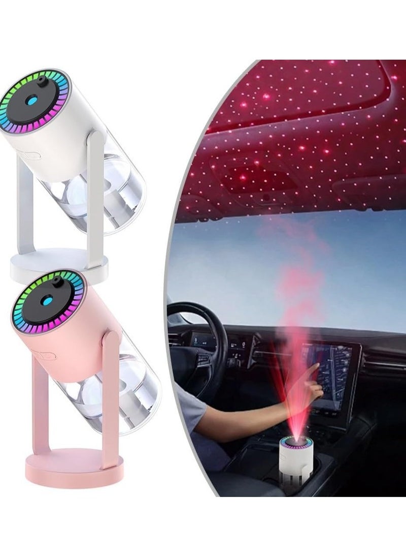 Kimaya Humidifier Star Galaxy Projector | Night Light & Star Projector | Quiet Air Humidifier Oil Diffuser, Convenient Stylish Nightlight Comforting Humidifier for Home Nursery Family Car (Pink)  - Image 1