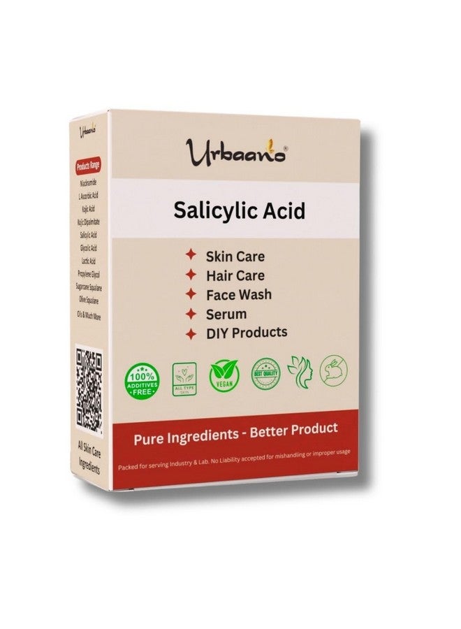 Urbaano herbal مسحوق حمض الساليسيليك العشبي من أوربانو لصنع كريمات التجميل، غسول الوجه، المنظفات، اللوشن، الجل، غسول الجسم (مكون DIY) - Image 1