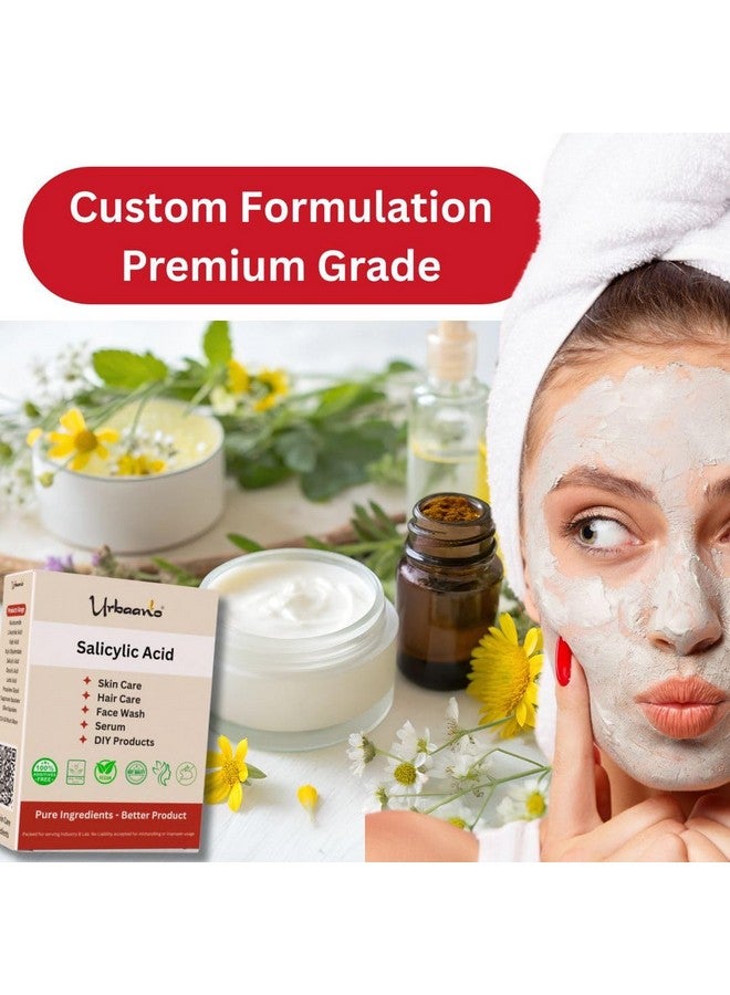 Urbaano herbal مسحوق حمض الساليسيليك العشبي من أوربانو لصنع كريمات التجميل، غسول الوجه، المنظفات، اللوشن، الجل، غسول الجسم (مكون DIY) - Image 3