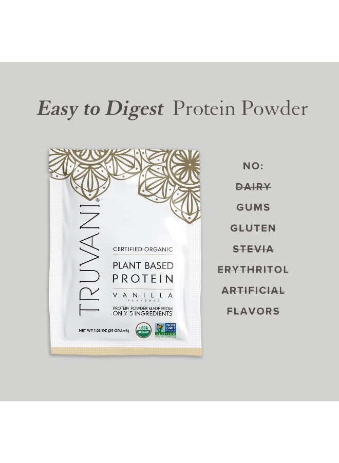 Organic Vegan Protein Powder Sample Pack - 20G Of Plant Based Protein, Organic Protein Powder, Pea Protein For Women And Men, Vegan, Non Gmo, Gluten Free, Dairy Free (8 Single Serving Packets)