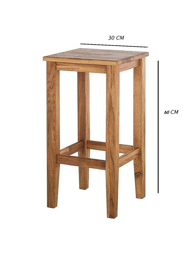 Dantawood Dantawood Wooden bar Stool | Kitchen High Stool for Counter | Breakfast Stool Chair | Outdoor Indor Garden Chair Home Stool-24Inch  - Image 3
