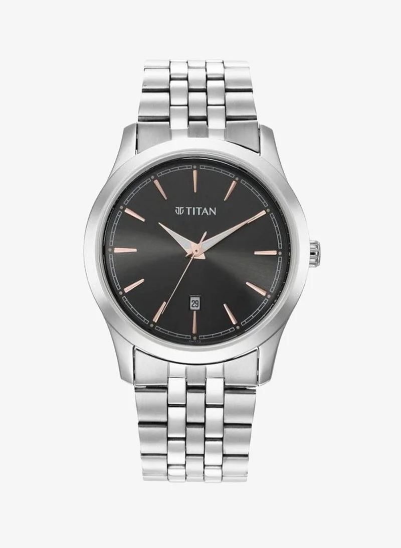 TITAN Titan Trendsetters Quartz Analog Anthracite Dial Silver Stainless Steel Strap Watch for Men - 1823SM01