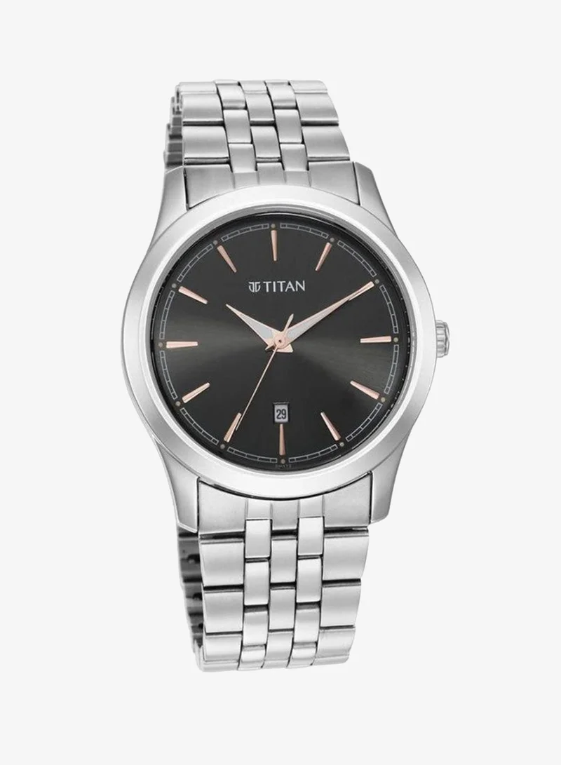 TITAN Titan Trendsetters Quartz Analog Anthracite Dial Silver Stainless Steel Strap Watch for Men - 1823SM01