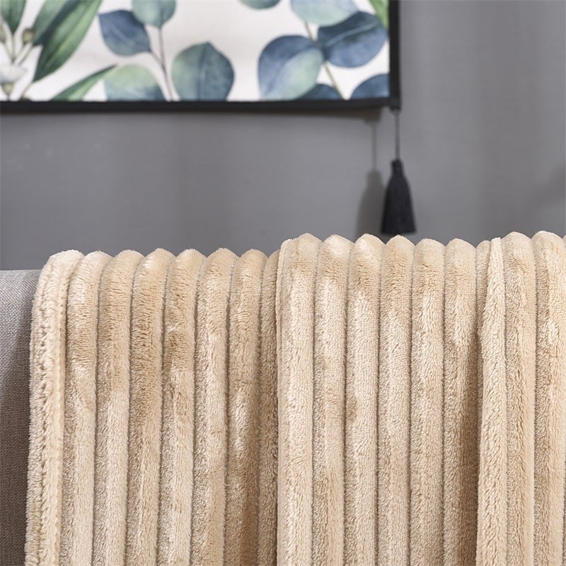 Spot Solid Color Drafted Blanket Flannel Air Conditioning Blanket Gift Blanket Coral Fleece Yoga Cover Blanket - Image 4