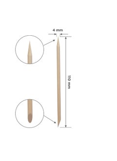 STALEKS PRO Nail Art Orange Stick Cuticle Pusher/Remover - EXPERT | Wooden 110 MM (100 PCS)  - Image 2