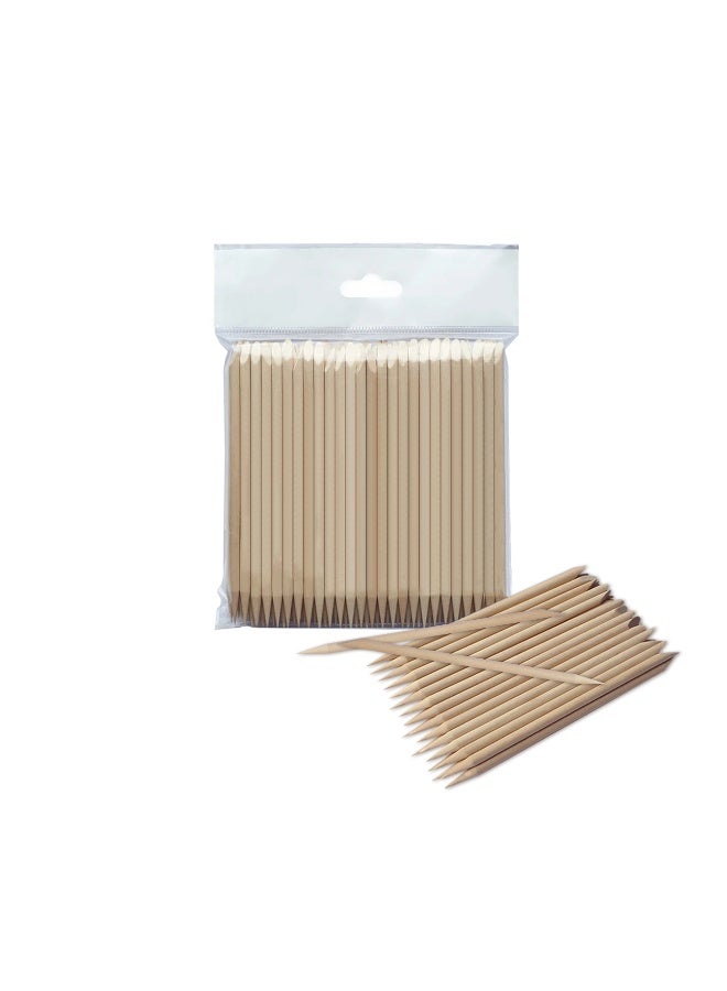 STALEKS PRO Nail Art Orange Stick Cuticle Pusher/Remover - EXPERT | Wooden 110 MM (100 PCS) - Image 3