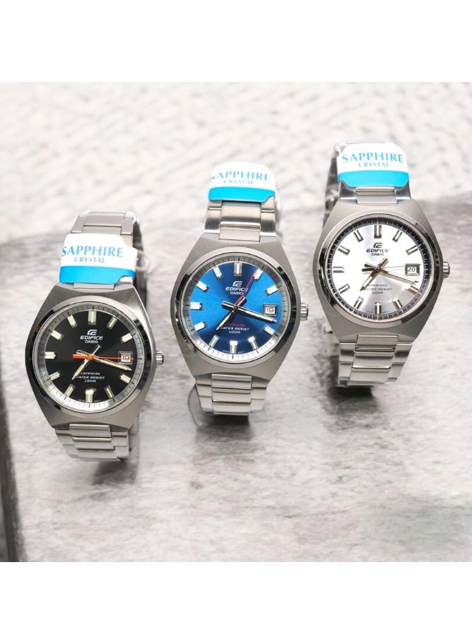 كاسيو ساعة كاسيو إديفيس EFB-109D-2AVDF للرجال من الستانلس ستيل مع قرص أزرق Sunray وزجاج ياقوتي – مقاومة للماء حتى 100 متر - Image 4