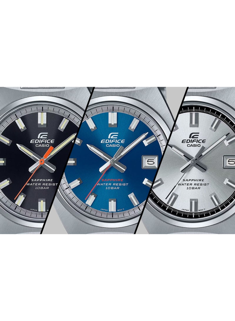 كاسيو ساعة كاسيو إديفيس EFB-109D-2AVDF للرجال من الستانلس ستيل مع قرص أزرق Sunray وزجاج ياقوتي – مقاومة للماء حتى 100 متر - Image 5