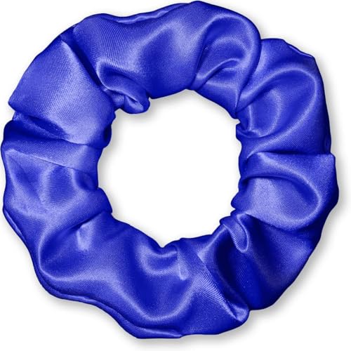 Young Arrow Premium Satin Scrunchies, Anti-Hair Breakage Ties, Hair Bands, Rubber Bands Ponytail Holders, Hair Accessories for Girls & Women, Best Gift (Pack of 6) (Royal Blue) - Image 2