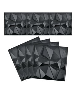 MissTiara 10 pcs Diamond Design PVC 3D Wall Panels with 50M Double-Sided Adhesive, Suitable for Kitchen, Living Room, Bedroom, Bathroom, Office and Various Places, 50*50cm Each  - Image 3