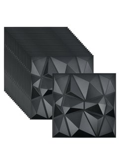 MissTiara 10 pcs Diamond Design PVC 3D Wall Panels with 50M Double-Sided Adhesive, Suitable for Kitchen, Living Room, Bedroom, Bathroom, Office and Various Places, 50*50cm Each  - Image 5