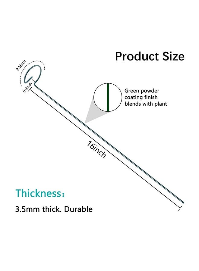 Peachjoy 12 Pack Plant Support Stakes, Metal Single stemmed Flower Support Hoops，Garden Plant Stakes Plant Prop for Amaryllis Orchid Lily Rose Peony Tomatoes Gladiolus, 40CM  - Image 3