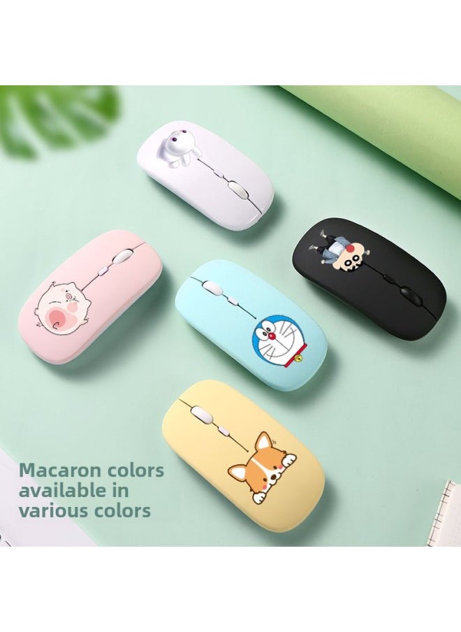 Generic - Wireless Mouse Bluetooth Mute Dual-mode Rechargeable Mouse Laptop Office Silent Unlimited Ip Tablet-Specifications:Tianhe Blue-wireless Charging Version [same Mouse Pad Free]-official Standard - Image 1