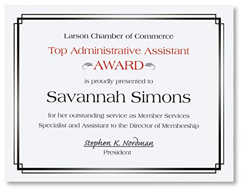 PaperDirect Foil Elegance Specialty Certificates, 50 Sheets of 38lb White Paper, 8½" x 11", Double Black Foil Border, Perfect for Awards, Students, Employees, Volunteers, Course Completion, Diplomas - Image 2