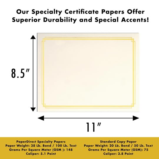 PaperDirect Foil Elegance Specialty Certificates, 50 Sheets of 38lb White Paper, 8½" x 11", Double Black Foil Border, Perfect for Awards, Students, Employees, Volunteers, Course Completion, Diplomas - Image 4