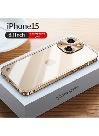 Mobile Phone Case For Iphone 14 For Iphone12promax Metal Frame 13 Transparent 11 Frosted Back Cover-Color:Spring Buckle [champagne Gold] Translucent Frosted Back Plate-Applicable Model:For Iphone 15 Pro Max - pzsku/Z0A1662C4F35F25A47995Z/45/1745979975/d9a31080-e35d-4f37-9b16-f3ddc09023c3