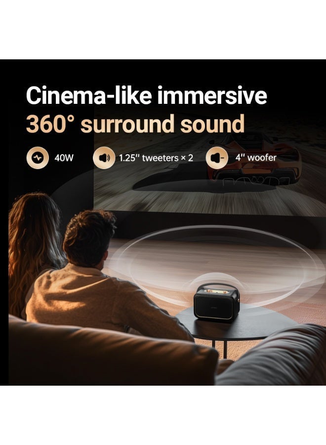 F&D RW40 Portable Bluetooth Speaker with Wireless Microphone,Deep Bass and 360°Surround Sound, Rich Balanced Audio,APP Control,BT/AUX/USB Input Support,20H Playtime, Bluetooth 5.3 for Home Party - Image 5