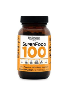 Dr. Schulze’S ; Superfood 100 ; Vitamin & Mineral Herbal Concentrate ; Dietary Supplement ; Daily Nutrition & Increased Energy ; Glutenfree & Nongmo ; Vegan & Organic ; 90 Tabs ; Packaging May Vary