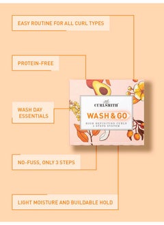 CURLSMITH Curlsmith - Wash & Go High Definition Curls Kit: 3-Step System - Vegan Haircare for Dry, Wavy, Curly or Coily Hair  - Image 2