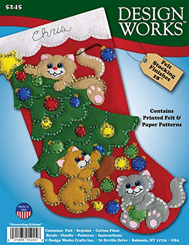 Tobin Decorating Kittens Felt Stocking Kit - Image 2