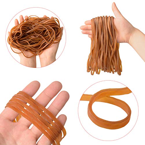 ZZJMCH 120 Pack Large Rubber Bands, Heavy Duty Trash Can Band, Strong Elastic Bands for School Home Office Supplies, Garbage Cans, File Folders, (8 x 0.16 Inch) - Image 3