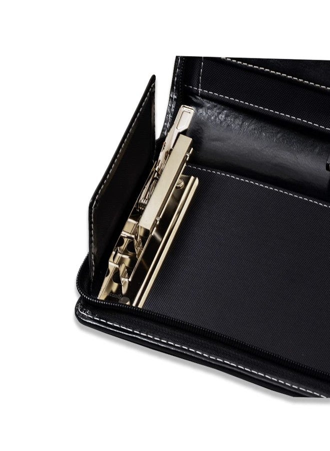 COI Black Expandable Premium Cheque Book Holder & Document Organizer Wallet | Zipper Closure | Multi-Card Slots | Bank Passbook, Cheque Book & Travel Document Holder for Men & Women - Image 5