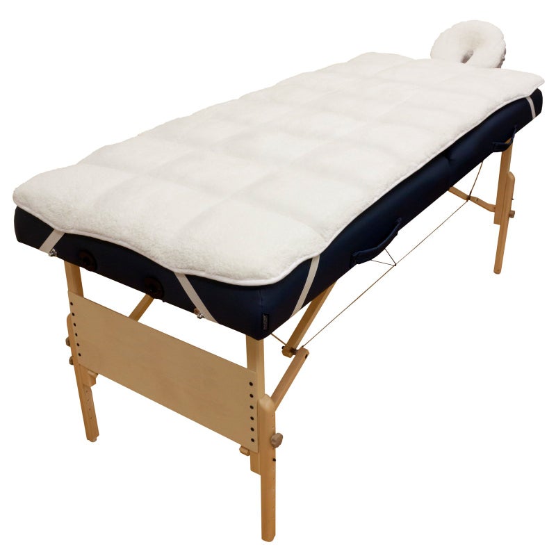 Body Linen Abundance Deluxe Quilted Fleece Massage Table Pad Set. Includes Face Cradle Cover & Table Pad. Microfiber Fleece is Lint Free, Super Soft & Cushy. - Image 1