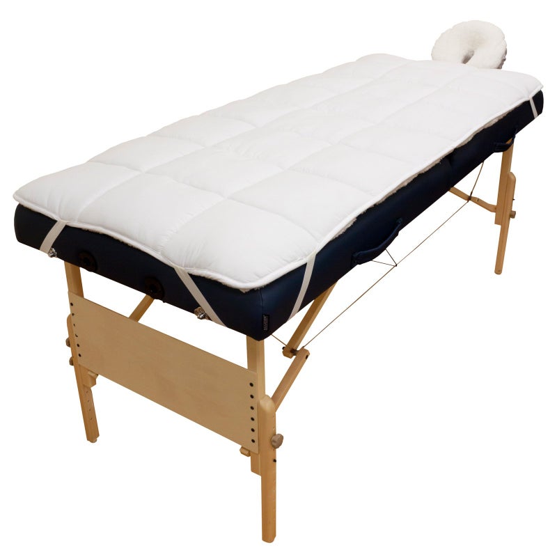 Body Linen Abundance Deluxe Quilted Fleece Massage Table Pad Set. Includes Face Cradle Cover & Table Pad. Microfiber Fleece is Lint Free, Super Soft & Cushy. - Image 2