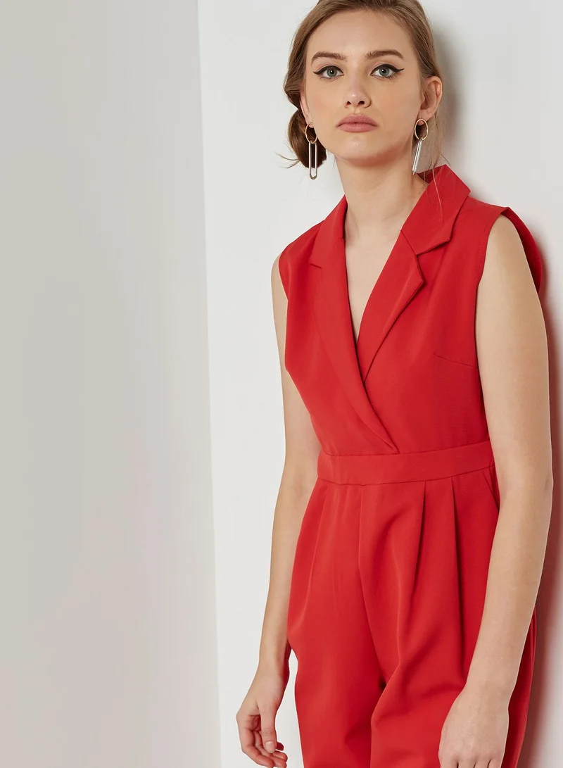 Ginger Wrap Front Cropped Jumpsuit